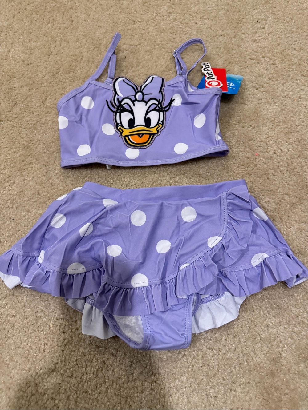 Disney Daisy Duck Lilac Polka Dot Two-Piece Swim Set